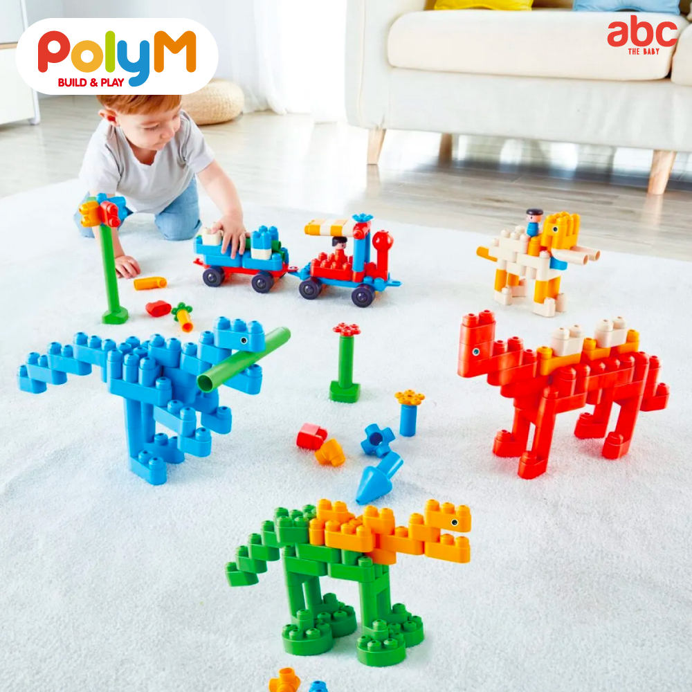 poly-m-ของเล่นตัวต่อ-ชุดไดโนเสาร์-dinosaur-paradise-kit-200-pcs-สำหรับเด็ก-18-เดือนขึ้นไป