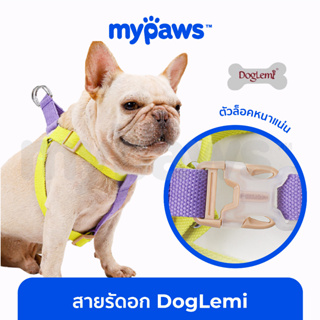 ภาพหน้าปกสินค้า[🔥โค๊ดส่วนลด] My Paws สายรัดอก DogLemi  รัดอกสุนัข ชุดรัดอกสุนัข (G) สีพาสเทล สายจูงสุนัข สำหรับสุนัขและแมว ที่เกี่ยวข้อง