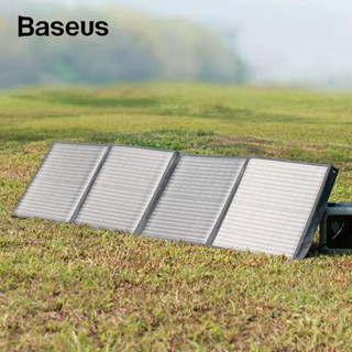 Baseus 100W solar cell แผ่นโซล่าเซลล์ พับได้/เคลื่อนย้ายสะดวก ผลิตไฟสูงสุด ไฟโซล่าเซลล์ ไฟโซล่าเซลล์