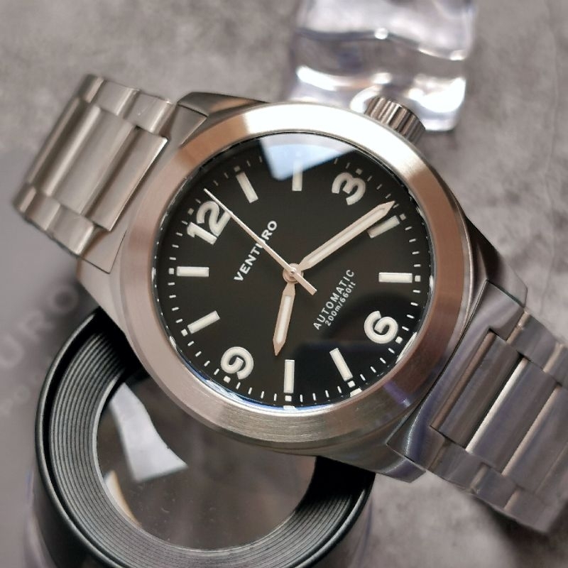 นาฬิกา-venturo-fieldwatch-iii-black-นาฬิกา-fieldwatch-หน้าปัทม์ดำ-พร้อมสายสตีล