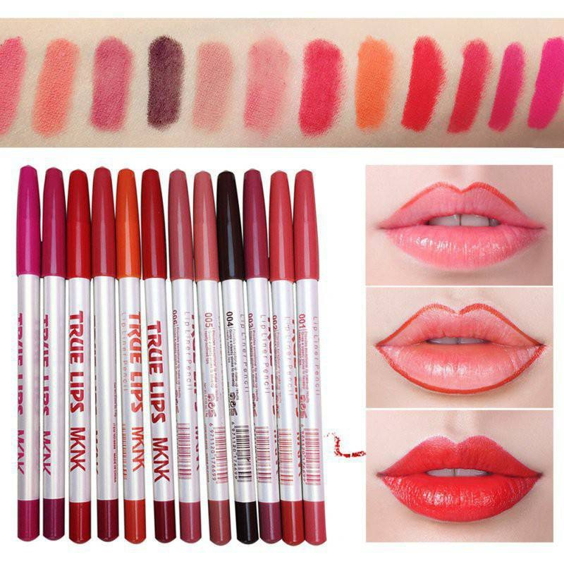 ภาพสินค้าดินสอเขียนขอบปาก ME NOW True Lips ยกกล่อง12สี จากร้าน pony__shop บน Shopee ภาพที่ 3