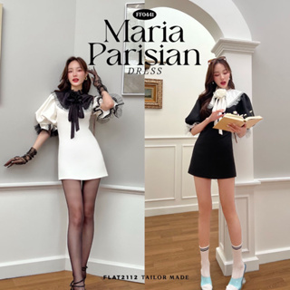 FLAT2112 FF0441 : MARIA PARISIAN DRESS (Tailor Made Edition) เดรสสั้น เดรสดำ