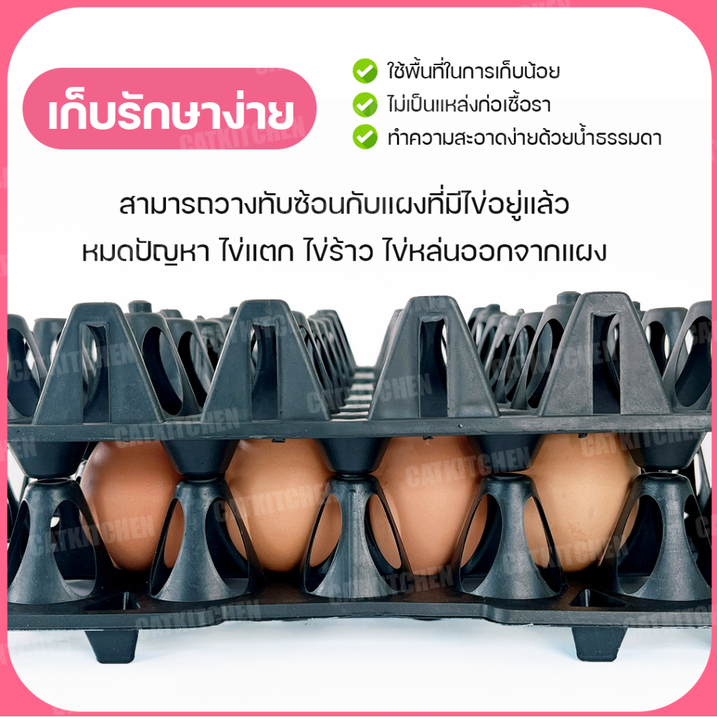 ส่งฟรี-แผงไข่-catkitchen-ถาดไข่-แผงไข่พลาสติก-แผงไข่ไก่-แผงไข่-cookingrun-รางถาดใข่พลาสติก-30-ฟอง-ใส่ไข่ได้ทุกเบอร์