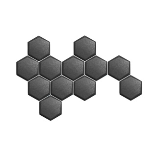 Arrowzoom Sticker 2D ตกแต่งผนัง Hexagon Felt Wall Panel ที่ใช้กาว ตกแต่งบ้าน ปรับปรุงคุณภาพชีวิตและการอยู่อาศัย AZ1330