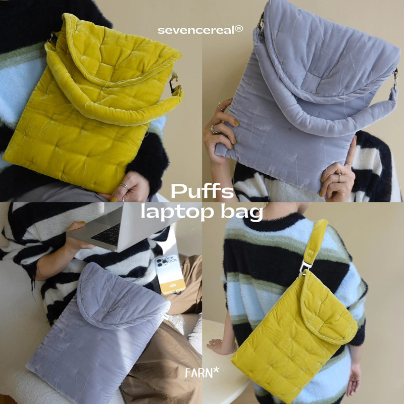(พร้อมส่ง) sevencereal® Puffs laptop bag - กระเป๋าใส่ สำหรับ Laptop ...