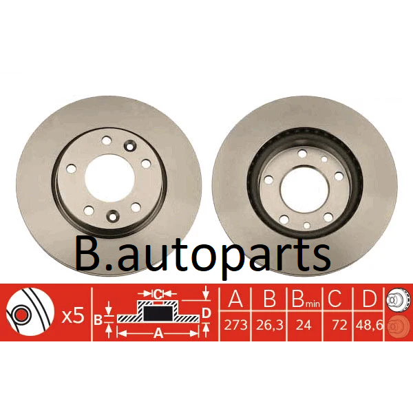 จานเบรคหน้า-kia-carnival-up-1999-2001-gq-2001-2006-naza-ria-2001-2006-จานหนา-26mm-runstop-คู่