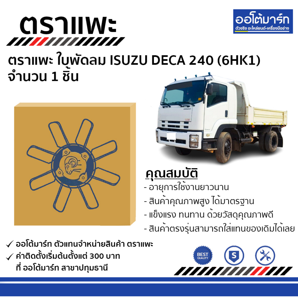 ตราแพะ-ใบพัดลม-isuzu-deca-240-6hk1-จำนวน-1-ชิ้น