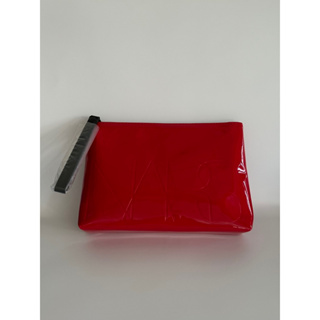Nars Cosmetic Bag ขนาด 7.5x6x2 วัสดุหนังเทียมแก้วเงาๆ สีแดง