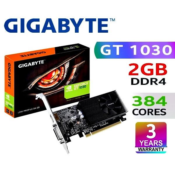 Vga การ์ดแสดงผล Gigabyte Gt 1030 Low Profile D4 2g 2gb Ddr4 Gv 