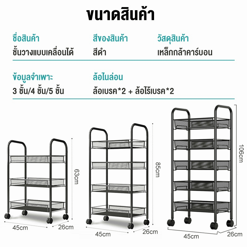 bv-ชั้นวางของ-มีล้อสามารถเคลื่อนย้ายได้-ประหยัดพื้นที่และจัดเก็บได้สะดวก-เหล็ก-พร้อมเคลือบสารป้องกันสนิม-มัลติฟังก์ชั่น