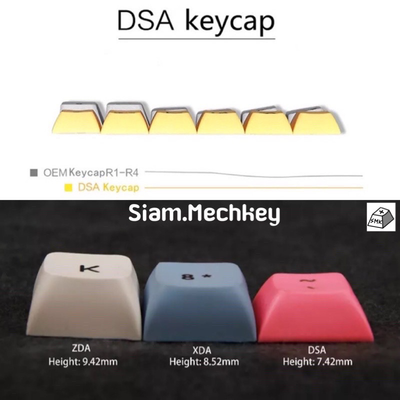 ภาพสินค้าพร้อมส่ง คุณภาพดี 52สี PBT คีย์แคปเปล่า ใส สี DSA XDA profile blank keycap ไม่พิมพ์อักษรตกแต่งMechanical Keyboard จากร้าน siam.mechkey บน Shopee ภาพที่ 6
