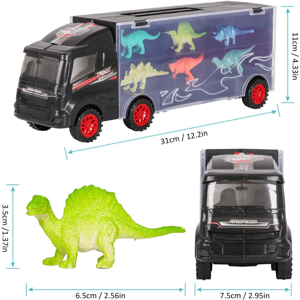 container-diy-truck-รถบรรทุกของเล่นไดโนเสาร์ขนาดใหญ่