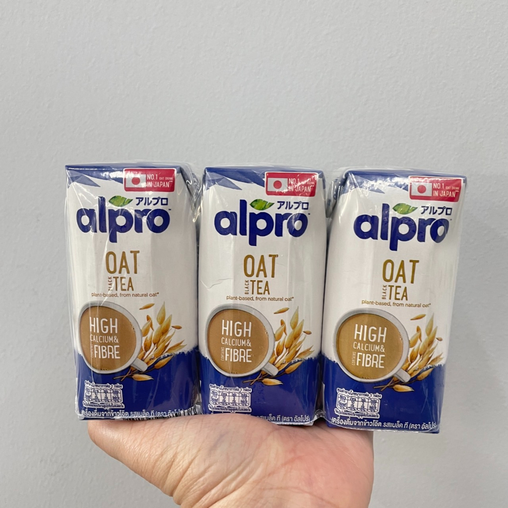 แพ็ค-3-alpro-oat-drink-black-tea-flavor-อัลโปร-เครื่องดื่มจากข้าวโอ๊ต-รสแบล็ค-ที-180-มล