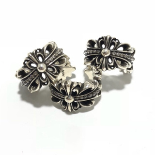 925 เงินสเตอร์ลิงคลาสสิกดอกไม้ไอริสฝังเพชรเปิดแหวนแฟชั่นแหวนอเนกประสงค์สำหรับผู้ชายและผู้หญิง