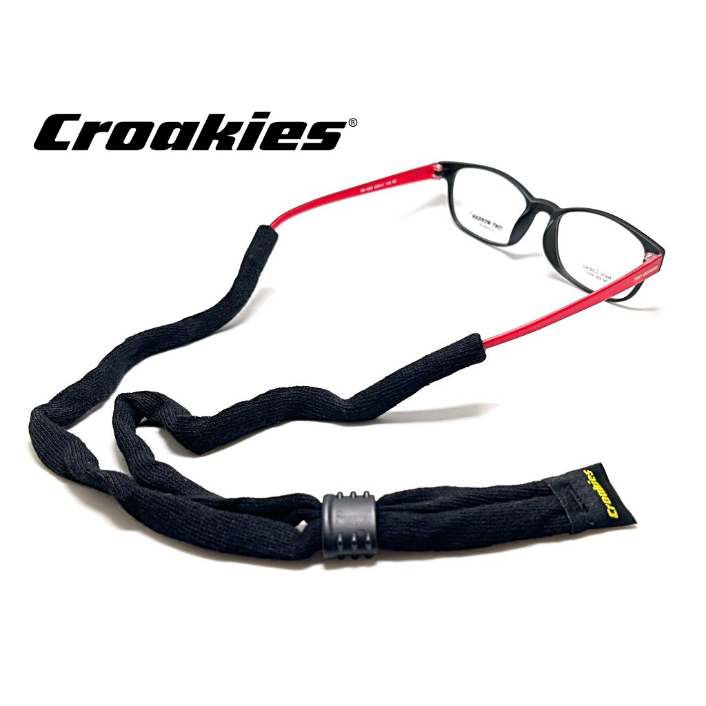 สายคล้องแว่นตา Croakies รุ่น Cotton Suiters Black | Shopee Thailand
