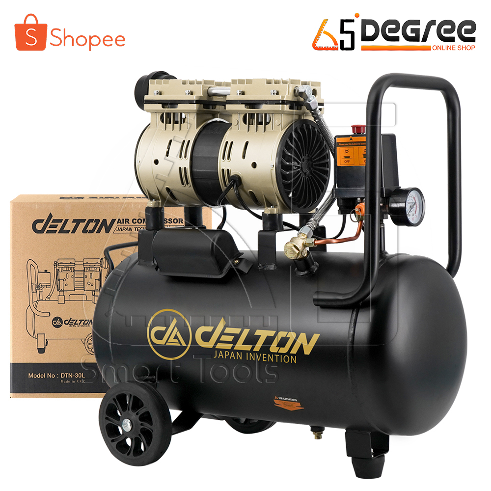 delton-ปั้มลมออยล์ฟรี-ปั๊มลม-oil-free-800w-ปั้มลม-30-ลิตร-รุ่น-dtn-30l-air-compressor-30l