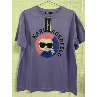 Karl Lagerfeld t-shirt Purple L รุ่นใหม่