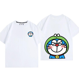 Doraemon น่ารัก โดราเอมอน ทิงเกอร์เบลล์ การ์ตูนอนิเมะ เสื้อยืดผ้าฝ้ายสบายๆ แขนสั้น สไตล์โดราเอมอน