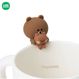 Line Friends Cup Figure ฟิกเกอร์เกาะแก้วหมีบราวน์ ช็อคโก้