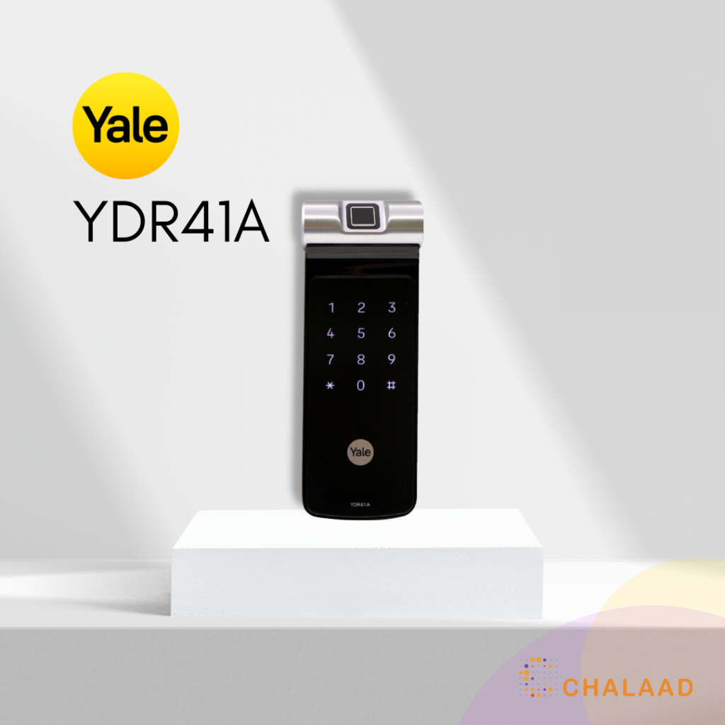 yale-ydr41a-smart-rim-lock-ติดตั้งฟรี-เครื่องล็อคดิจิตอลแบบสแกนลายนิ้วมือ-หน้าจอสัมผัส-ปลดล็อคผ่านมือถือ-หรือรหัสผ่าน