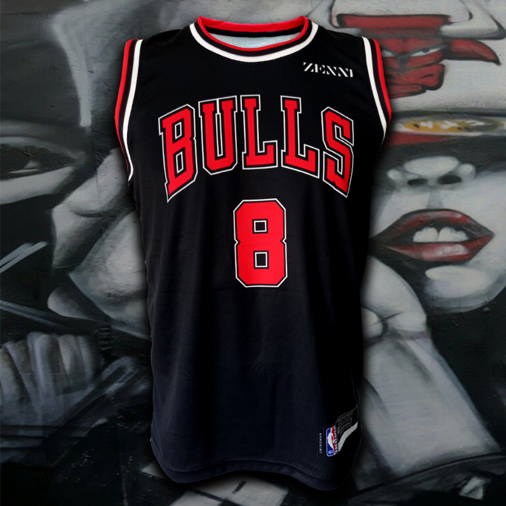 ภาพหน้าปกสินค้าเสื้อบาสเกตบอล NBA Chicago Bulls เสื้อทีม ชิคาโก้ บูลส์ BK0017 รุ่น Statement Zach LaVine 8 ไซส์ S-5XL