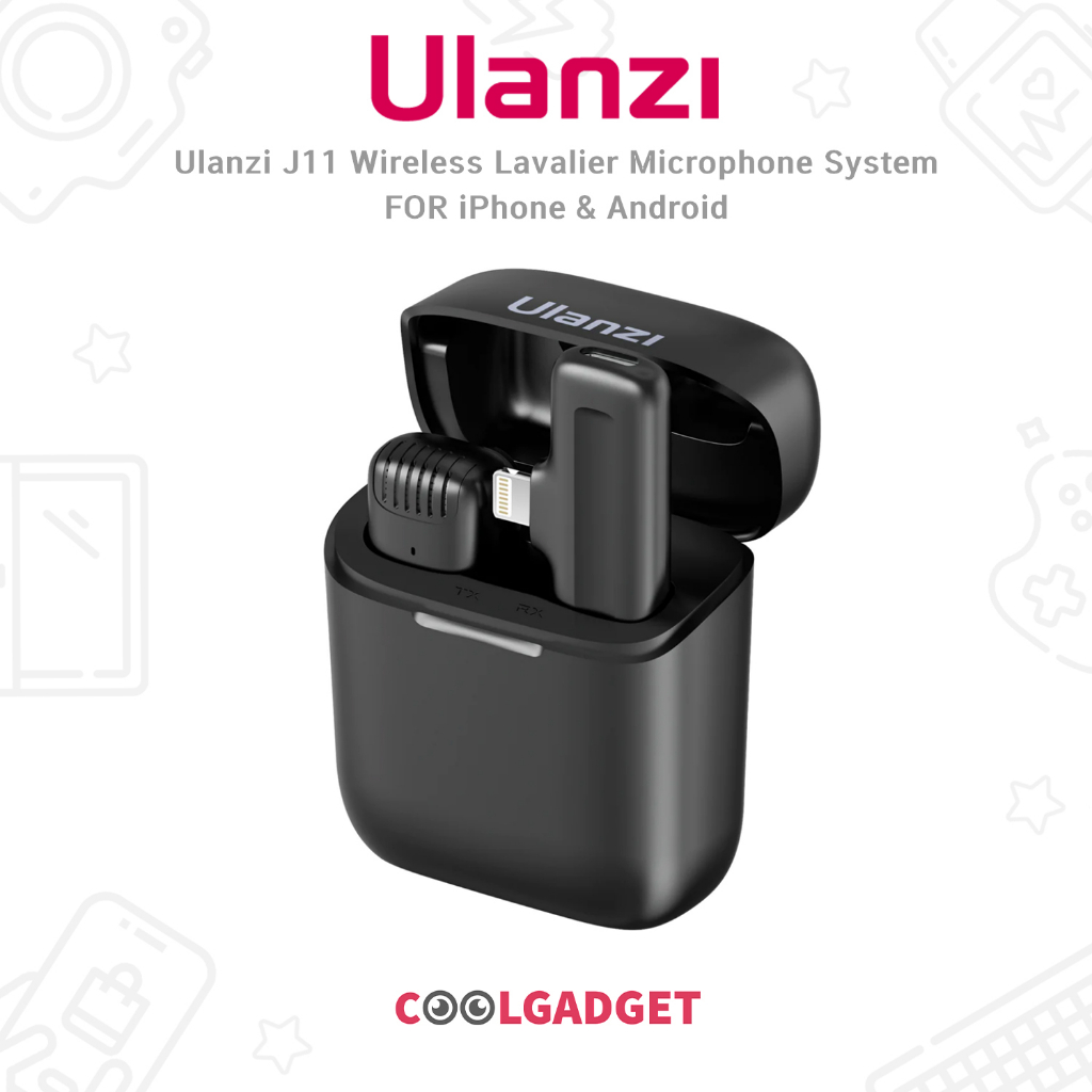 ส่งใน-ulanzi-j11-wireless-microphone-ไมโครโฟนไร้สาย-สำหรับมือถือ-ios-android-มี-1-ตัวรับ-1-ตัวส่ง-ใช้-live-vlog