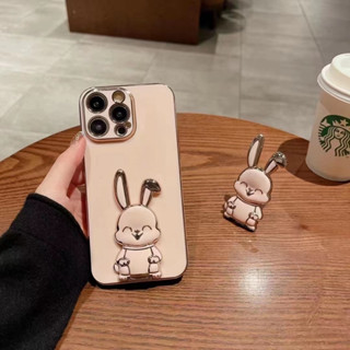 เคส ขาตั้ง ลายกระต่าย สำรับรุ่นVivo V27 Y02 Y16 Y02S V25 Y15S Y01 Y01A Y21 Y21T Y33S Y33T T1X  Y12 Y15 Y17 Y20 Y20S Y12A