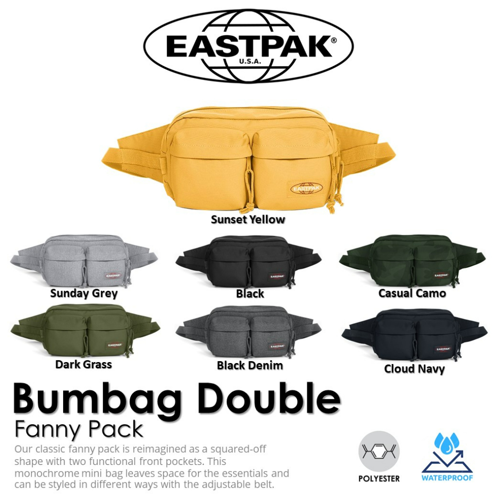 eastpak-bumbag-double-fanny-pack-มีหลายสีให้เลือก-กระเป๋าคาดอก-กระเป๋าคาดเอว-กระเป๋าคาดอกแฟชั่น-ek0a5b82
