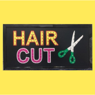 ป้ายไฟ LED HAIR CUT✂✂ป้ายไฟร้าน ข้อความ ป้ายไฟอักษร ตัวอักษร ตกแต่งหน้าร้าน สีสันสวยงาม สินค้าพร้อมส่ง📦🙏🚚