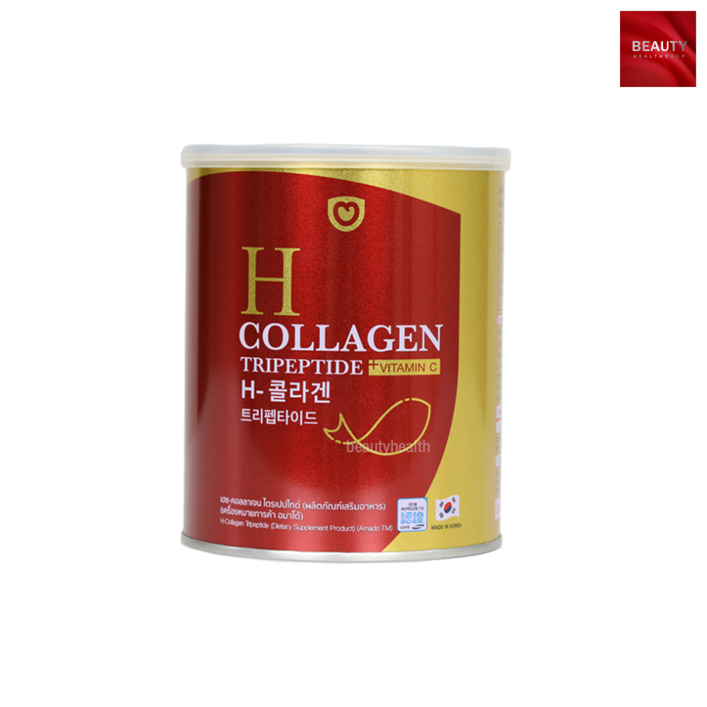 ราคาและรีวิวAmado H Collagen อมาโด้ เอช คอลลาเจน พรีเมี่ยม (100กรัม x 1 กระป๋อง)