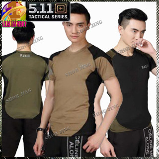 เสื้อยืด เสื้อคอกลมคอมแบท5.11 Tactical เสื้อยืดคอกลม ทรงเข้ารูป ไม่ย้วย ไม่หด ไม่ต้องรีด ใส่สบาย 5.11 Tactical T-shirts