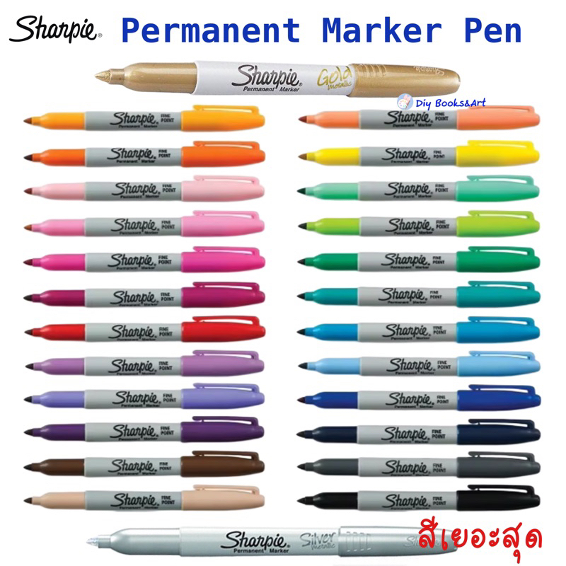 ภาพหน้าปกสินค้าSharpie ปากกามาร์กเกอร์ 1 มม. ปากกาชาร์ปี้ ปากกา ไฟน์ fine marker permanent มาร์คเกอร์ Sharpie Neon