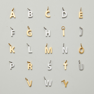 Bemet minimal alphabet pendant 02 (stainless steel)