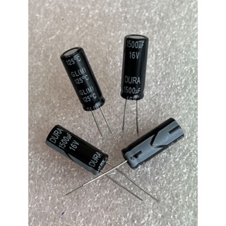 คาปาซิเตอร์ 1500UF 16V 125C    1500UF 16V 1500uf 16v 1500uf 16v (10ตัว) ขนาด8x20mm. ของดีของแท้จากโรงงานพร้อมส่ง