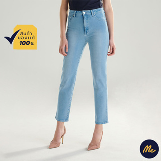 สินค้า Mc JEANS กางเกงยีนส์ผู้หญิง กางเกงยีนส์ แม็ค แท้ ผู้หญิง ทรงขาตรง (Straight) ผู้หญิง Mc me SAVE MY ASS ฟอกสียีนส์ซีด ทรงสวย ใส่สบาย MAMZ021