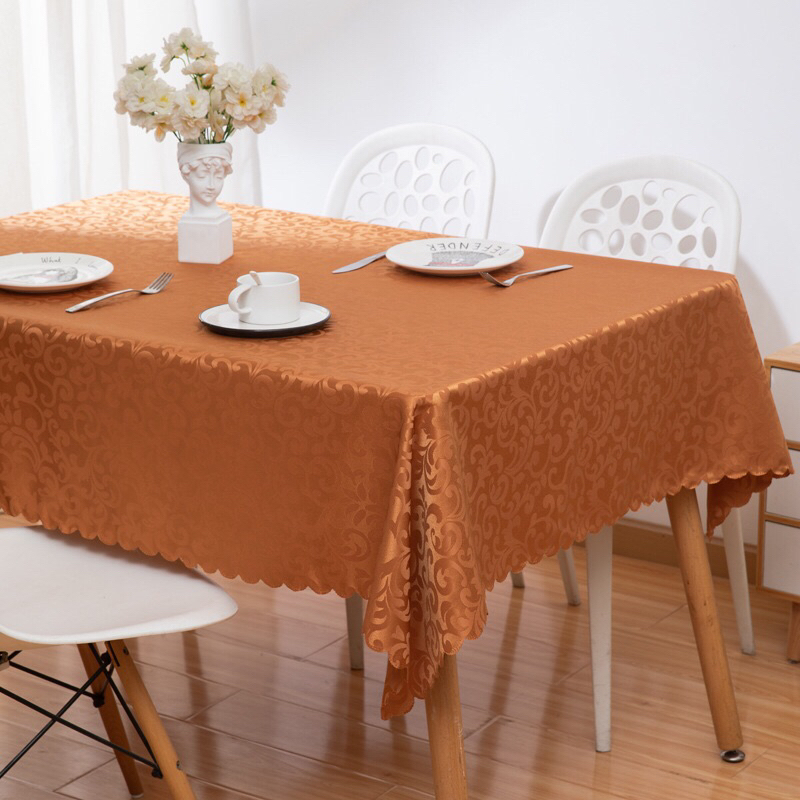 ผ้าปูโต๊ะเหลี่ยม-ขนาดผ้า-1-5-2-1-เมตร-ผ้าแจ็คการ์ดทอลาย-สวยมาก