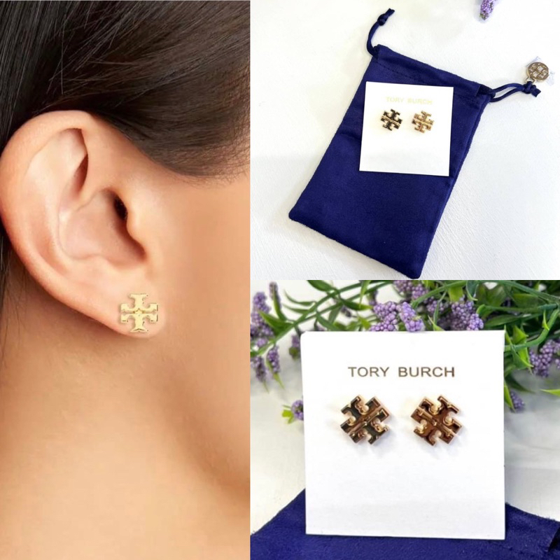 สด-ผ่อน-ต่างหู-สี-ทอง-พร้อมถุงผ้า-143362-53355-31155532-56616-tory-burch-hex-logo-stud-earring