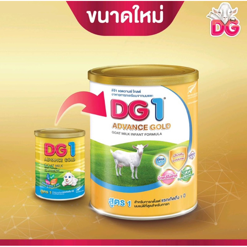 ภาพหน้าปกสินค้าDG2 ดีจี2 นมแพะดีจี แอดวานซ์ โกลด์ ขนาด400กรัม อาหารสูตรต่อเนื่องสำหรับทารกเด็กเล็กเตรียมจากนมแพะ 400 กรัม(1ก.ป.) จากร้าน bossbeambabyshop บน Shopee