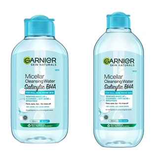 (2 ขนาด) Garnier การ์นิเย่ สกิน แนทเชอรัลส์ ไมเซล่า คลีนซิ่ง วอเตอร์ ซาลิไซลิค บีเอชเอ ผลิตภัณฑ์ทำความสะอาดผิวหน้า