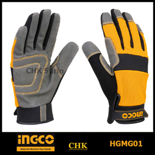 INGCO HGMG01 ถุงมือช่าง อเนกประสงค์ ไมโครไฟเบอร์ Size : XL ( Mechanic Gloves )