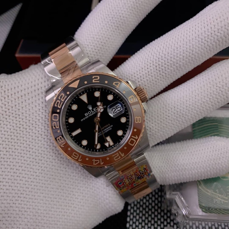 นาฬิกา-rolex-gmt-swiss-clean-factory-1-1-ใส่สลับแท้