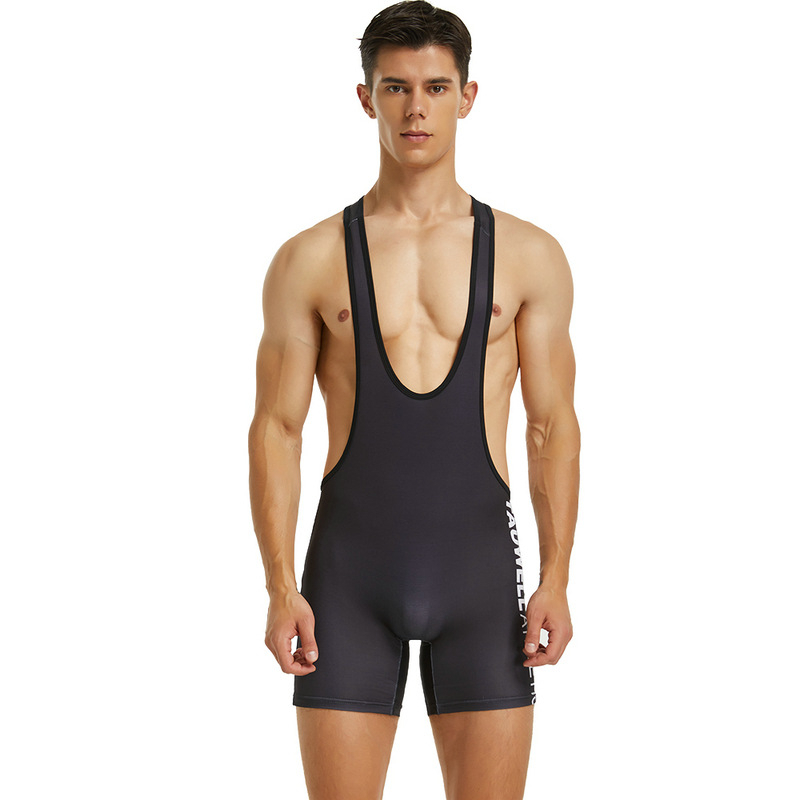 พร้อมส่งในไทย-เสื้อมวยปล้ำ-ชุดกีฬา-ชุดว่ายน้ำ-ผ้าลื่น-สำหรับผู้ชาย