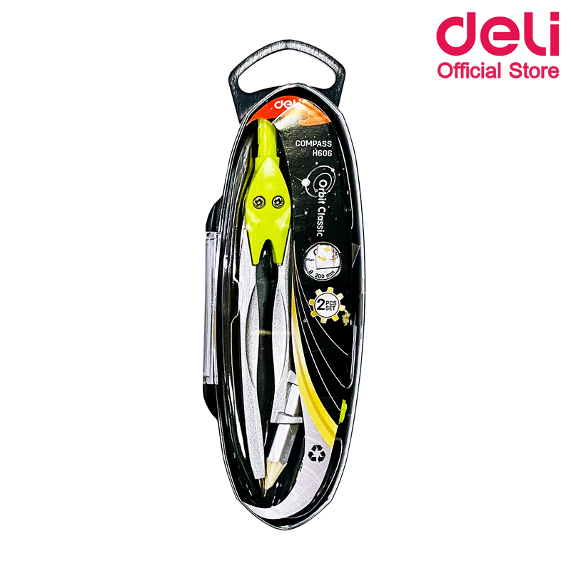 deli-h606-compass-ชุดวงเวียน-ดินสอไม้-วงเวียน-เครื่องเขียน-อุปกรณ์เครื่องเขียน-อุปกรณ์การเรียน-ชุดเรขา