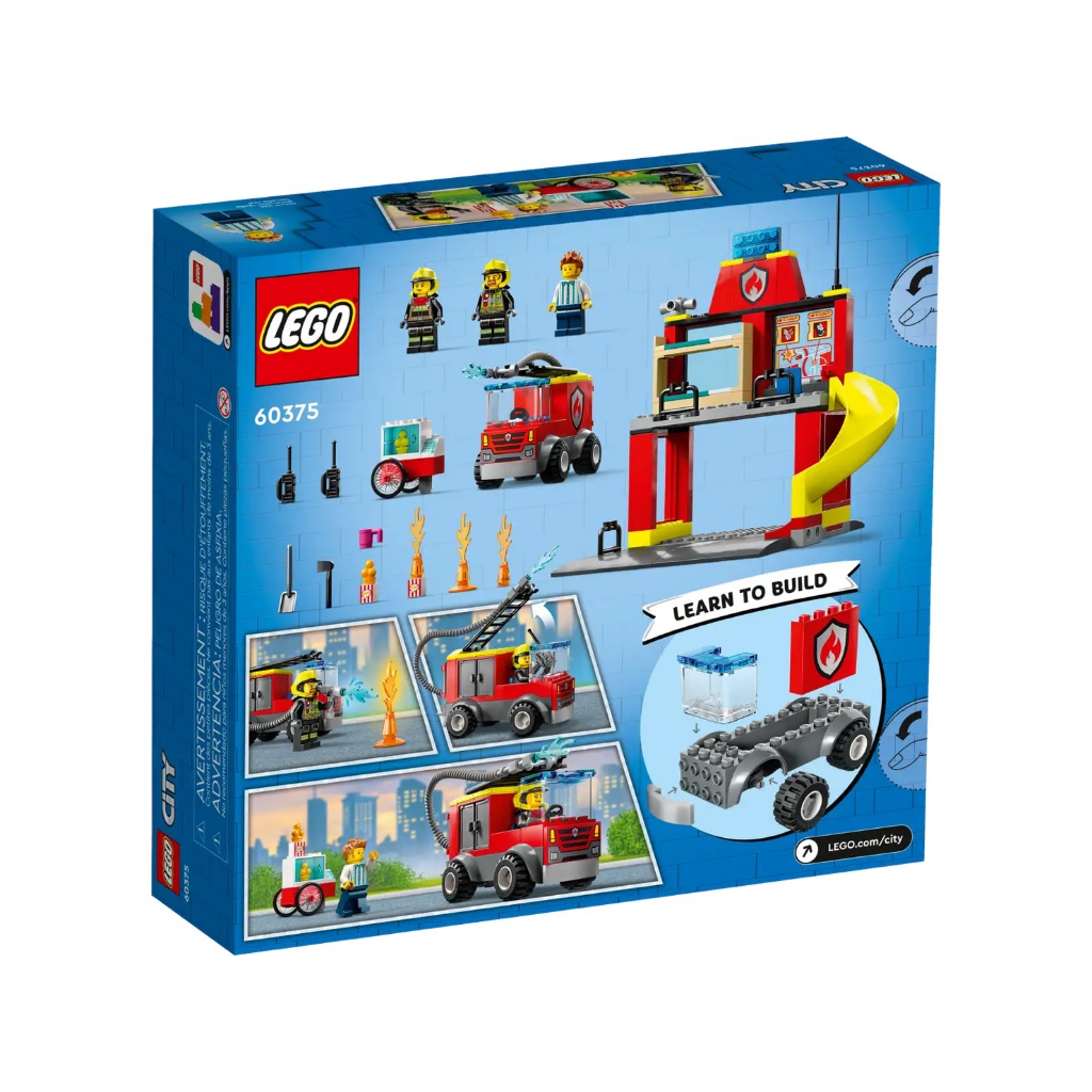 lego-city-60375-fire-station-and-fire-truck-เลโก้ใหม่-ของแท้-กล่องสวย-พร้อมส่ง