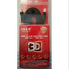 สาย Hdmi​ Oker​ HD-302​ ยาว 3​ เมตร​ 1.4 Gold​ สายแบน(ราคาโปรโมชั่น)ส่งเร็ว