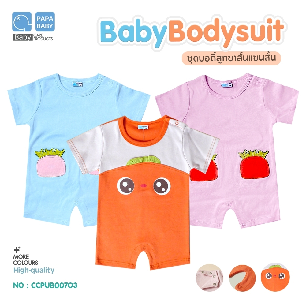 papababy-ชุดบอดี้สูทเด็ก-เสื้อผ้าเด็ก-รุ่นccpub007-เสื้อผ้าเด็ก-นุ่ม-ใส่สบาย-ระบายแากาศได้ดี