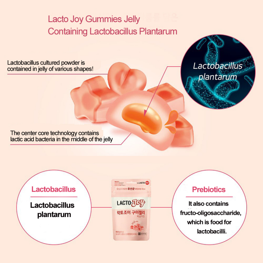 ภาพสินค้าพร้อมส่ง  Lacto Joy Gummy Jelly 50 g. แลคโตจอย โพรไบโอติก เยลลี่ เจลลี่โพรไบโอติก จากร้าน gigikorea บน Shopee ภาพที่ 3