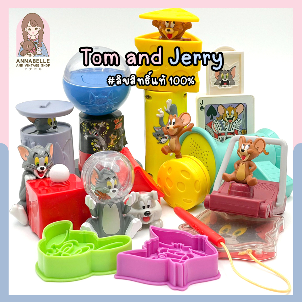 โมเดลทอมแอนด์เจอร์รี่-tom-and-jerry-ของเล่นแมค-ของเล่นมือสองญี่ปุ่น-ลิขสิทธิ์แท้