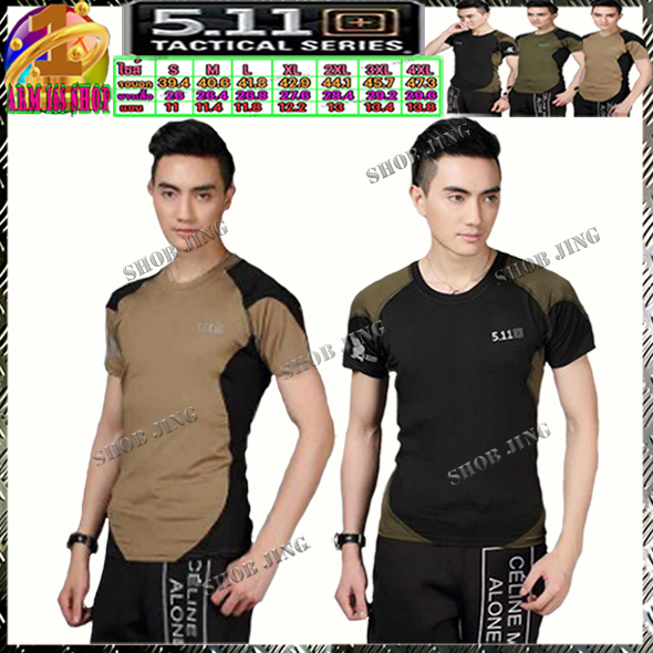 เสื้อคอกลมคอมแบท5-11-tactical-เสื้อยืดคอกลมสไตล์เกาหลีผ้านุ่มใส่สบาย-5-11-tactical-t-shirts-เสื้อยืดแฟชั่นคอกลมผ้านิ่มดี