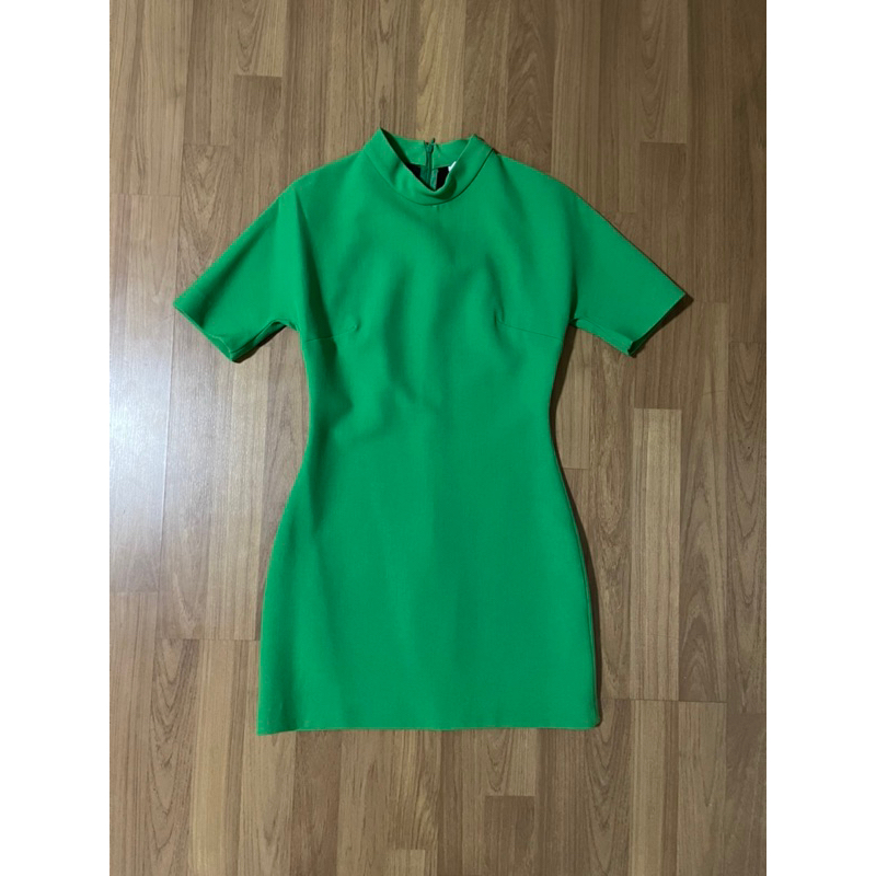 เดรสzara xs สีเขียวขับผิว Shopee Thailand